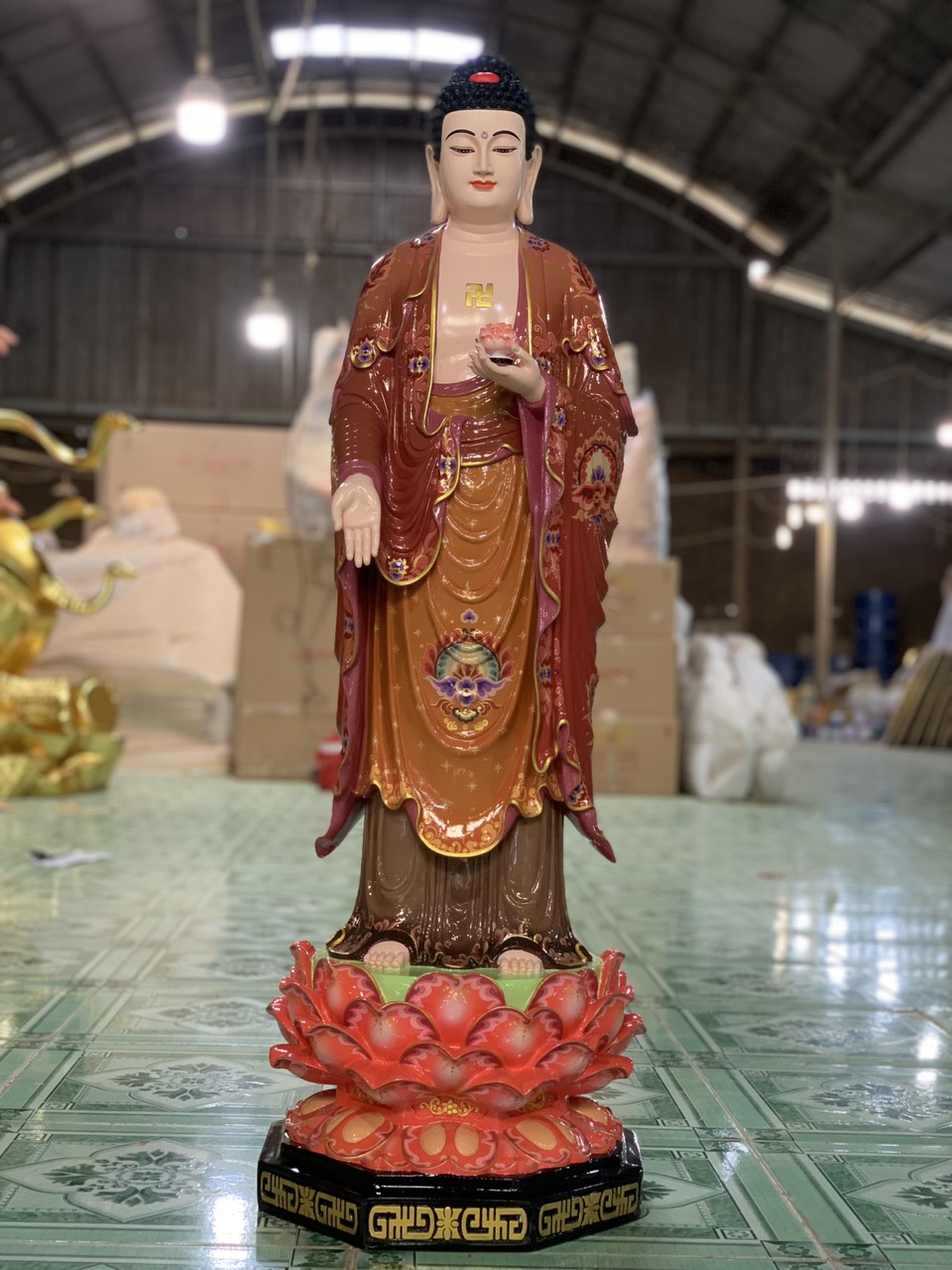 Tượng Phật A Di Đà 1m70 – Cơ Sở Điêu Khắc Tượng Phật Thanh Phong